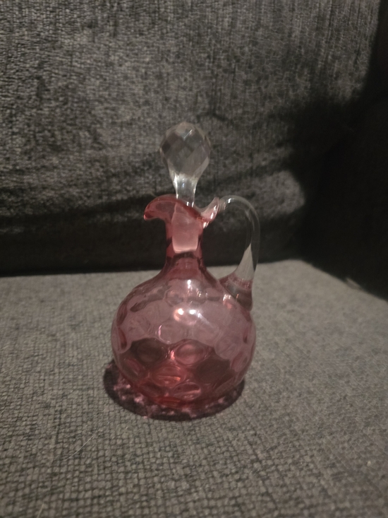 Fenton Other - Fenton | Cranberry Coin Dot Glass Cruet